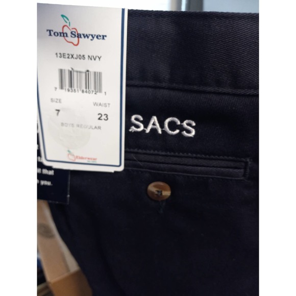 Tom Sawyer Black Boys School Uniform Pants Size 7 Reg NWT - Picture 1 of 3